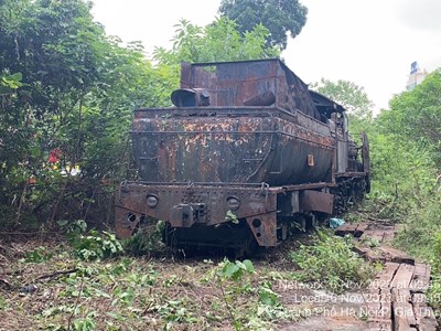 Trưng bày đầu máy xe lửa hơi nước tại Lễ hội Thiết kế sáng tạo Hà Nội 2023