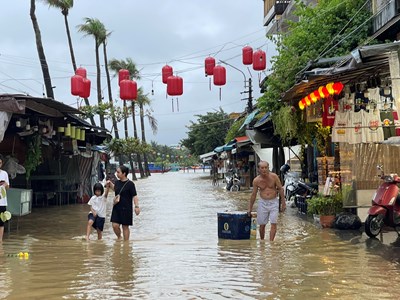 Quảng Nam: Lũ trên các sông đang lên, nguy cơ ngập lụt sâu trên diện rộng