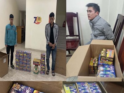 Bắt 3 đối tượng tàng trữ trái phép số lượng lớn pháo nổ