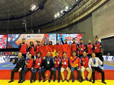 Wushu Việt Nam giành 5 HCV thế giới, xếp hạng nhì toàn đoàn