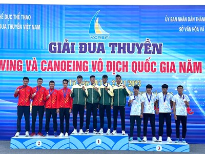 TP.HCM nhất toàn đoàn Giải đua thuyền Rowing và Canoeing VĐQG 2023
