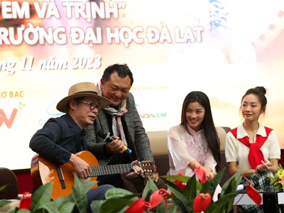 Đoàn phim "Em và Trịnh" làm nóng không khí giao lưu tại Đại học Đà Lạt