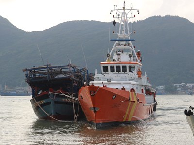 Đưa 39 ngư dân cùng tàu cá gặp nạn trên biển vào bờ an toàn