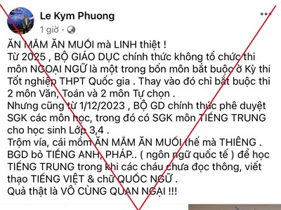 Bộ GD&ĐT cảnh báo xuyên tạc về quyết định phê duyệt SGK