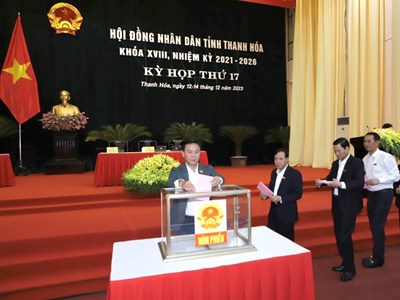Thanh Hoá công bố kết quả lấy phiếu tín nhiệm lãnh đạo