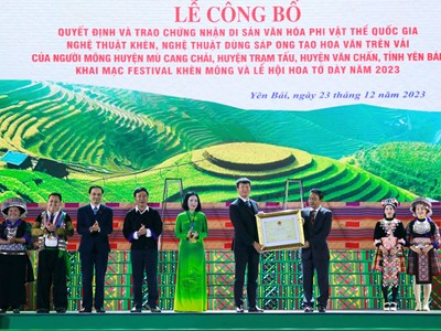 Yên Bái đón hai loại hình nghệ thuật của đồng bào Mông là Di sản văn hóa phi vật thể quốc gia