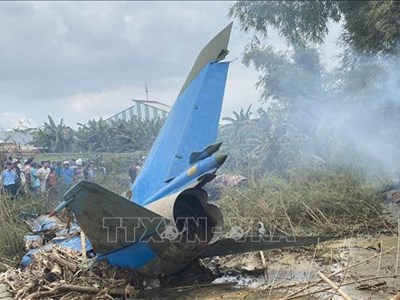 Máy bay quân sự bị rơi tại Quảng Nam, phi công thoát hiểm an toàn