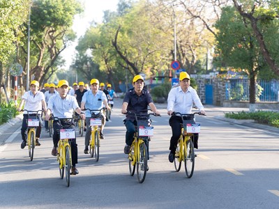 Vận hành xe đạp chia sẻ công cộng trải nghiệm cảnh quan và di tích Huế