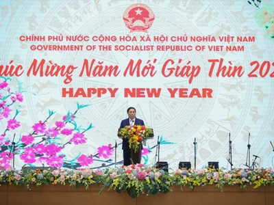 Thủ tướng Phạm Minh Chính gặp mặt Đoàn Ngoại giao nhân dịp Tết cổ truyền