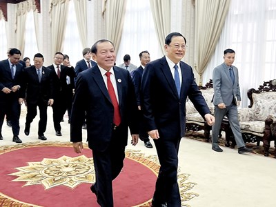 Thủ tướng Lào tiếp xã giao các Bộ trưởng Du lịch ASEAN dự ATF 2024