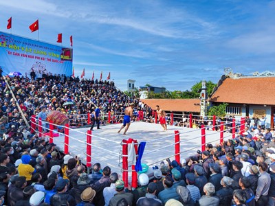 Đầu Xuân về An Dương vui hội bơi trải và vật cổ truyền