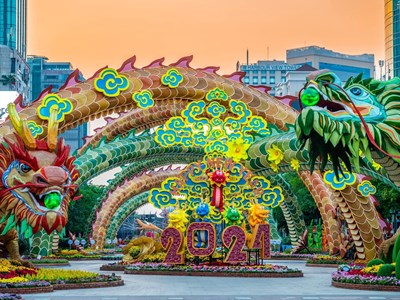 TP.HCM: Khai mạc Đường hoa Nguyễn Huệ Tết Giáp Thìn năm 2024