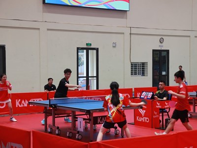 402 vận động viên thi đấu môn bóng bàn tại Hội khỏe Phù Đổng thành phố Hà Nội