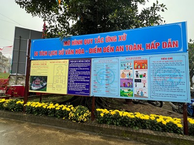 Nhân rộng mô hình Quy tắc ứng xử  “Di tích lịch sử văn hóa - Điểm đến an toàn, hấp dẫn”