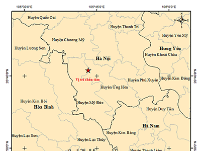 Động đất 4 độ richter tại huyện Mỹ Đức, Hà Nội