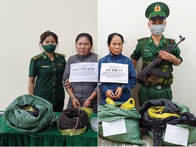 Bắt quả tang 2 người phụ nữ vận chuyển 50kg thuốc nổ bán kiếm lời