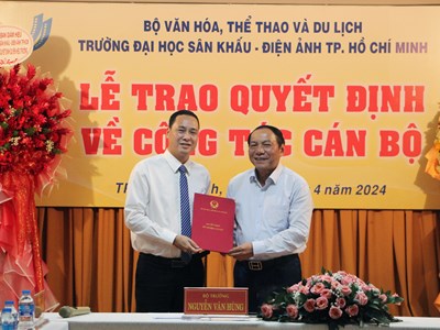 Bộ trưởng Nguyễn Văn Hùng: Trường ĐH Sân khấu - Điện ảnh TP.HCM cần ổn định, đổi mới và phát triển