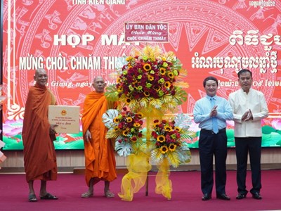 Kiên Giang họp mặt mừng Tết cổ truyền Chôl Chnăm Thmây năm 2024