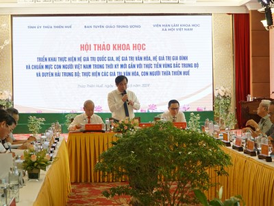 Thực hiện các giá trị văn hóa, con người vùng Trung Bộ và Thừa Thiên Huế