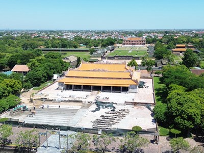 Điện Thái Hòa - công trình “biểu tượng” quyền lực dưới triều Nguyễn sắp hoàn thành tu bổ