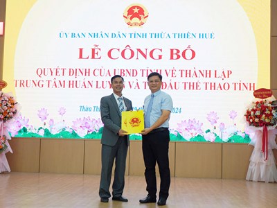 Thành lập Trung tâm Huấn luyện và Thi đấu thể thao tỉnh Thừa Thiên Huế