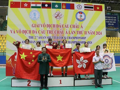 Việt Nam xếp thứ Nhất toàn đoàn tại Giải vô địch Đá cầu Châu Á năm 2024