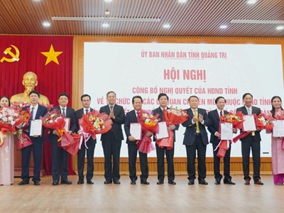 Quảng Trị: Công bố bổ nhiệm các Giám đốc Sở sau khi sáp nhập