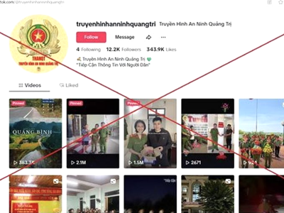 Kênh Tiktok 'Truyền hình An ninh Quảng Trị' giả mạo phát tán nhiều nội dung phản cảm