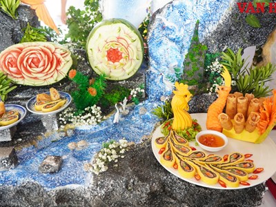 Sinh viên tranh tài tại Hội thi Tìm kiếm sứ giả ẩm thực Huế 