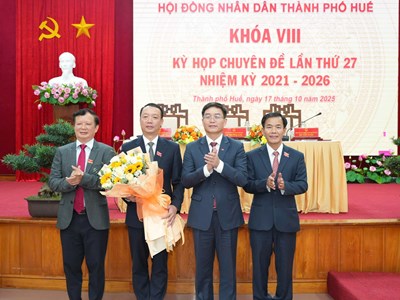 Ông Phan Thiên Định được bầu giữ chức Chủ tịch UBND TP. Huế