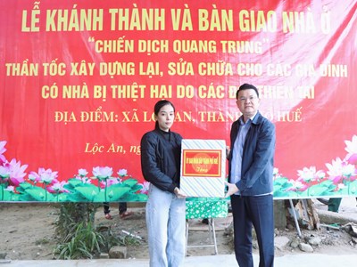 Khánh thành và bàn giao căn nhà đầu tiên trong “Chiến dịch Quang Trung” tại Huế
