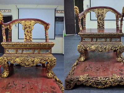 Hoàn thành phục chế bảo vật quốc gia Ngai vua triều Nguyễn