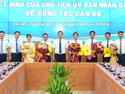 Kiện toàn cán bộ lãnh đạo Sở VHTTDL TP.Huế sau khi hợp nhất