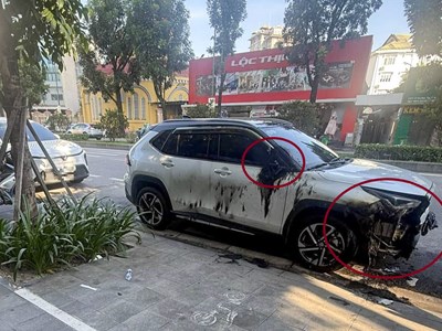  Xác định được nghi phạm đốt ô tô đang đậu trên đường phố ở Huế