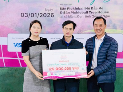 Giải Pickleball Quảng Ngãi mở rộng hình thành Quỹ “Ươm mầm xanh Măng Đen” 