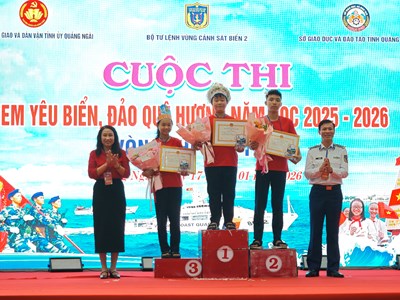 Lan tỏa tình yêu biển, đảo trong học sinh Quảng Ngãi