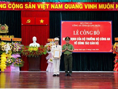 Quảng Ngãi có tân Phó Giám đốc Công an tỉnh