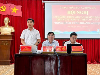Đối thoại cùng hộ kinh doanh, hướng đến phát triển du lịch biển Châu Tân bền vững