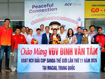Quảng Ngãi đón nhà vô địch Sanda World Cup 2026 Đinh Văn Tâm