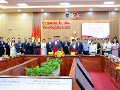 Quảng Ngãi kí kết hợp tác xúc tiến đầu tư với tập đoàn Trung Quốc