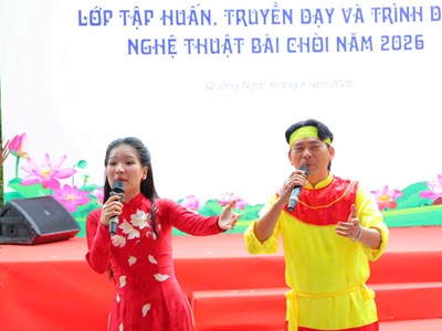 Khai giảng lớp truyền dạy Nghệ thuật Bài chòi gắn với phát triển du lịch cộng đồng