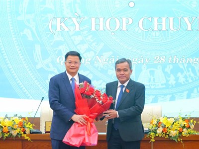 Ông Nguyễn Đức Tâm được bầu giữ chức Chủ tịch UBND tỉnh Quảng Ngãi