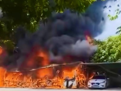 Cháy lớn ở chùa Hương Tích