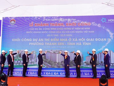 Hà Tĩnh khởi công 3 dự án chào mừng kỷ niệm 80 năm Quốc khánh