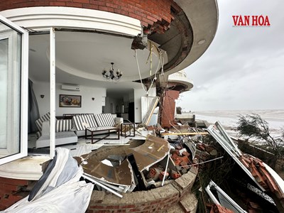 Khu nghỉ dưỡng cao cấp Hoa Tiên Xuân Thành đổ sập sau bão số 10