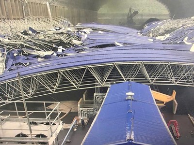 Bão số 10 đánh sập kho than nghìn tỉ Nhà máy Nhiệt điện Vũng Áng 2 