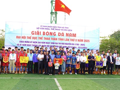 Bế mạc Giải Bóng đá nam Đại hội Thể dục Thể thao Hà Tĩnh