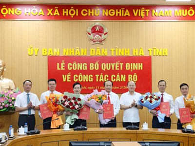 Hà Tĩnh bổ nhiệm, giao quyền cho một số cán bộ lãnh đạo
