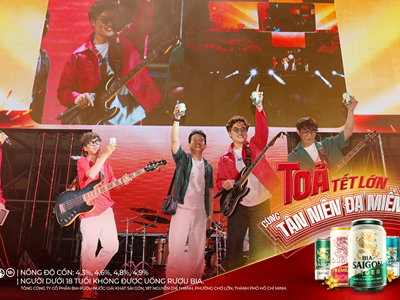 Hồ Quang Hiếu và Chillies mang đến không khi Tân niên hứng khởi tại tiệc Tân niên đa miền siêu khủng của Bia Saigon