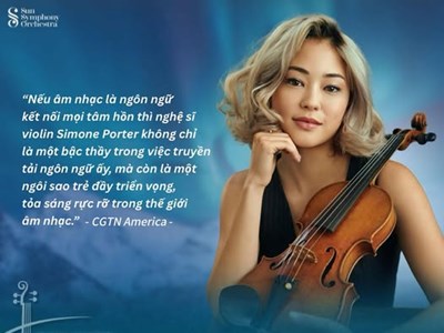 “Thần đồng violin” Simone Porter sẽ trình diễn tại Việt Nam
